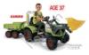 Traktor dla dzieci ci?gnik Claas z ?y?k? i przyczep? 955P