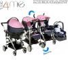 CHICCO TRIO FOR ME AUTO-FIX COMPLETE babakocsi Col.: Lollipop (szrke-rzsa)