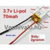 Tvirnyts helikopter ptalkatrsz, 3.7V 70mAh Li-pol akkumultor, modellhez, mp3 lejtszhoz