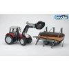 Bruder Traktor STEYR CVT 170 + p?epravnk d?eva BR2088
