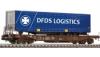 FLEISCHMANN 845315 Nyitott zsebes kocsi DFDS Logistics DSB V VI