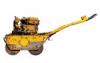 Old mini road roller for laying asphalt -
