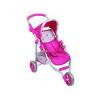 Olcs Hrom kerek buggy jtk babakocsi pink szrke vsrls