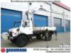 UNIMOG Unimog 435 U1550L 4x4 mit Kran HIAB 112-3.3 mit billenplats teheraut