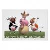 Happy Farm Animal poster - Isaak