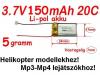 Tvirnyts helikopter ptalkatrsz, akku 150mAh 3.7V Li-Pol