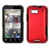 Alumnium/szilikon piros tok Motorola Defy Me525 telefonhoz