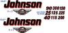2 LG JOHNSON RED/BLACK OUTBOARD BOAT MOTOR DECAL,STICKER SET