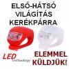 Szilikon LED Light szett, els-hts kerkpr lmpa