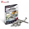 3D puzzle: Harci helikopter AH-1 Huey Cobra Cubicfun 3D hres pletek